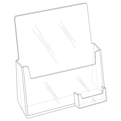 Flat Brochure holder with Business Card slot